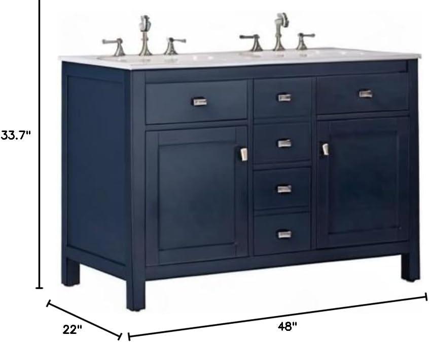 Lark Manor™ Odilion 60'' Double Bathroom Vanity with Engineered Top