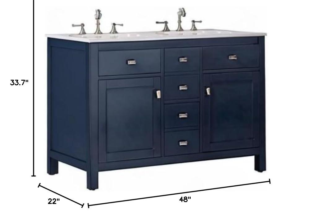 Lark Manor™ Odilion 60'' Double Bathroom Vanity with Engineered Top