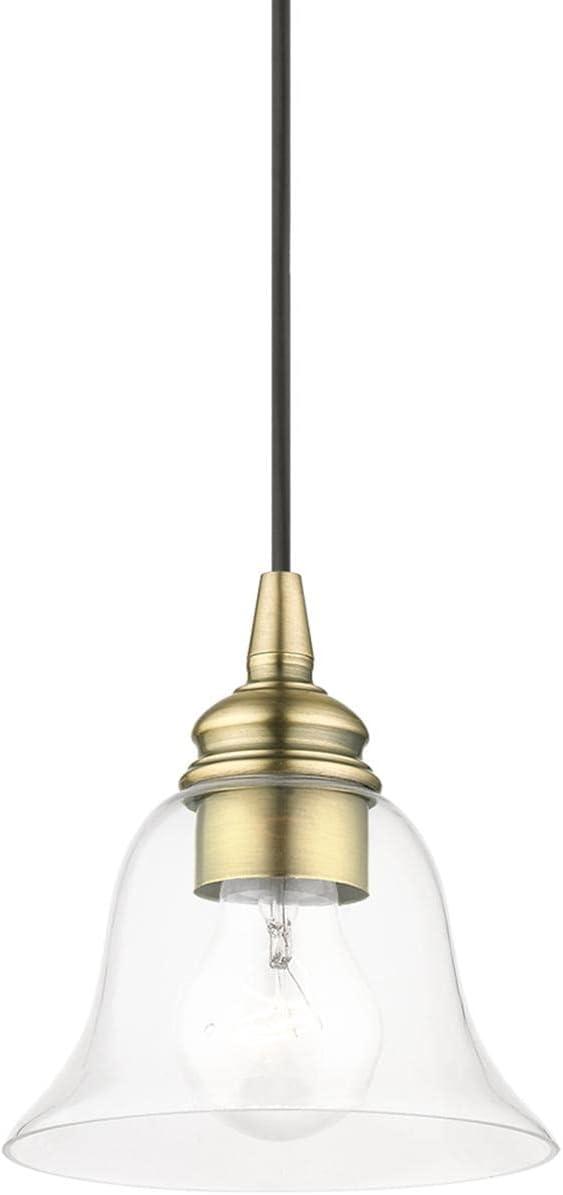 Livex Lighting Moreland 1 - Light Pendant in Antique Brass