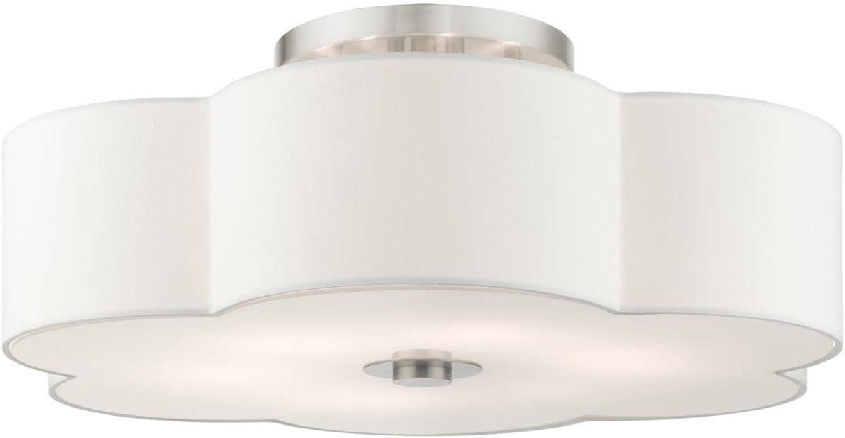 Livex Lighting Chelsea 6 - Light Semi-Flush Mount in  Brushed Nickel