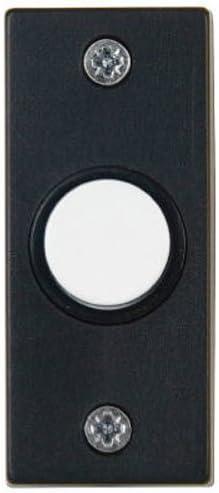 Black and White Rectangular Wired Doorbell Push Button