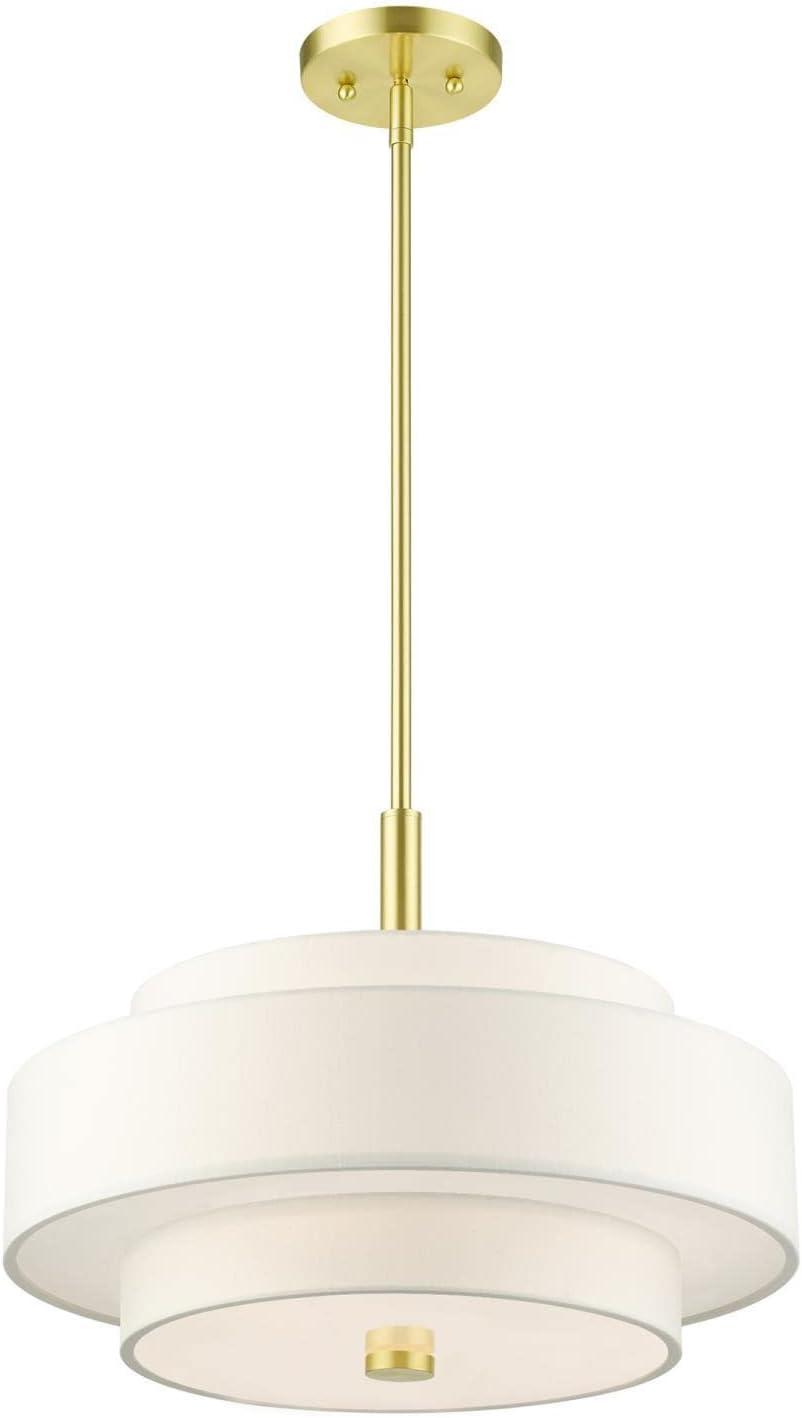 Livex Lighting Meridian 4 - Light Chandelier in  Satin Brass