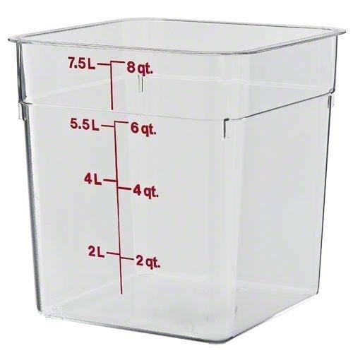 Cambro Clear 8QT Square Food Container 8SFSCW135