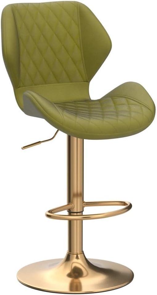 Domiluxe Modern Swivel Bar Stools Set of 2,Velvet Adjustable Counter Height Chairs with Backs, Counter Height Bar Stools with Golden Color Base for Home Kitchen Dining Room,Green