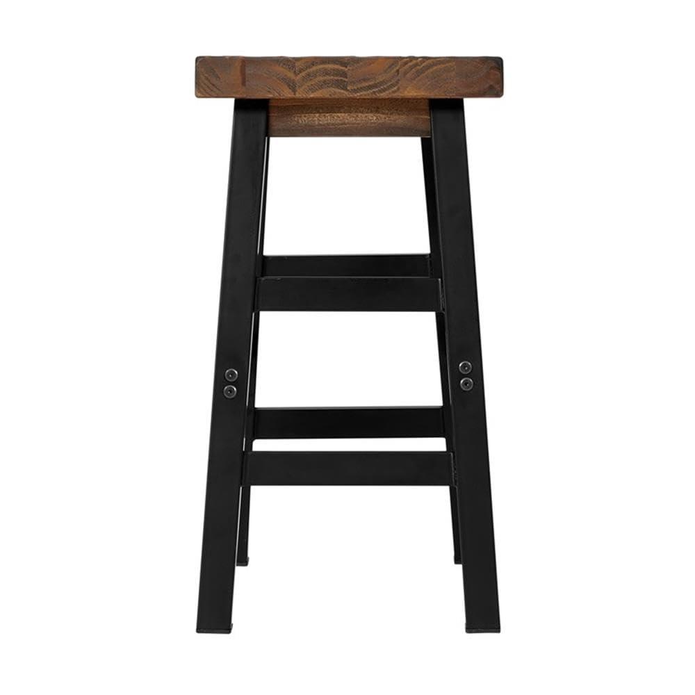 26" Pomona Reclaimed Wood Counter Height Barstool with Metal Legs Brown - Alaterre Furniture