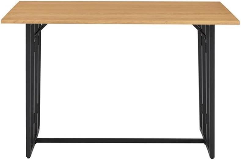 Pemberly Row 47" Modern Drop-Leaf Wood Dining Table - Light Ash / Black