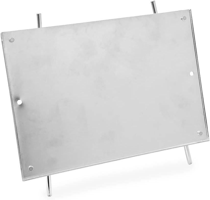 Silver Acrylic Magnetic Easel Frame with Metal Stand