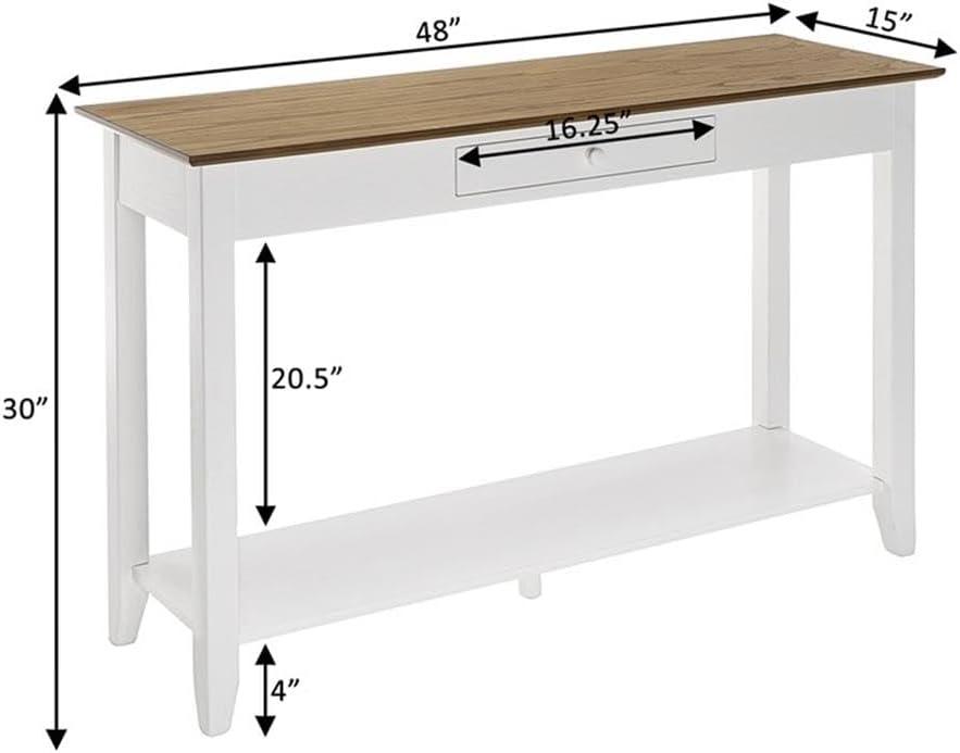 Convenience Concepts American Heritage 1 Drawer Console Table with Shelf