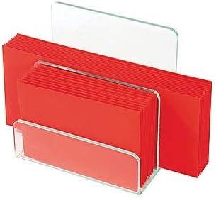 Clear Acrylic Mini Paper Sorter with Green Edges