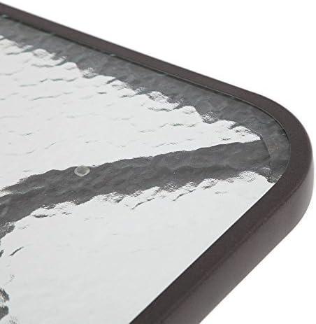 Mainstays Albany Lane Steel 6-Piece Outdoor Patio Dining Set with Umbrella, Red