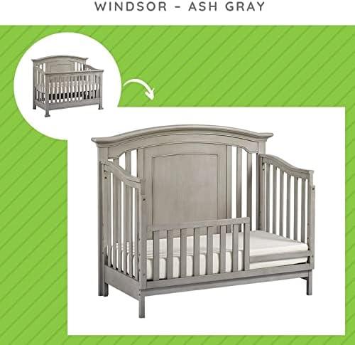 Barandilla de Seguridad para Cama de Niños Pequeños para Catres con Excavación para Bebés (Gris Ceniza)