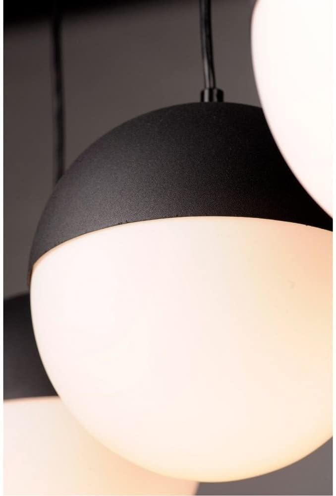 ET2 Lighting Half Moon 3 - Light Pendant in  Black
