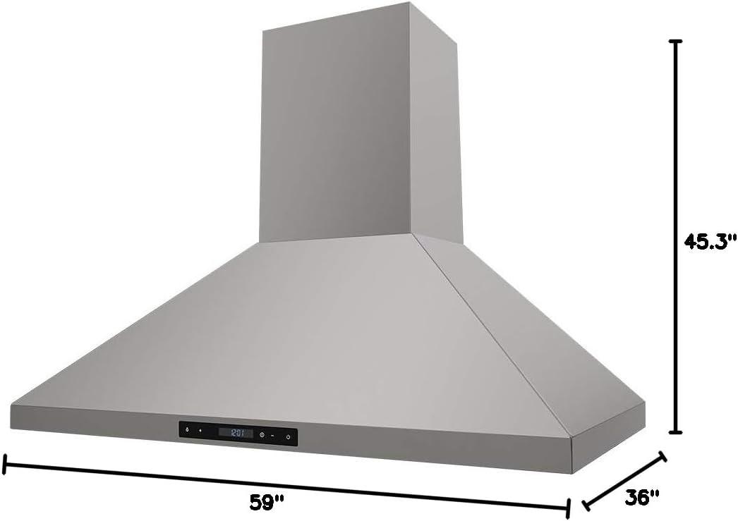 36-Inch Stainless Steel Convertible Wall Mount Range Hood