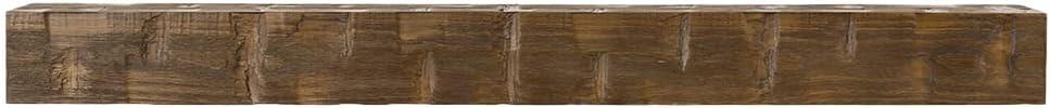 Mantel Directs Country Living Wood Fireplace Mantel Shelf - Bodie Rustic Hand Distressed Pine With Worn, Reclaimed Log Look; For Fireplaces, Hearths & Décor