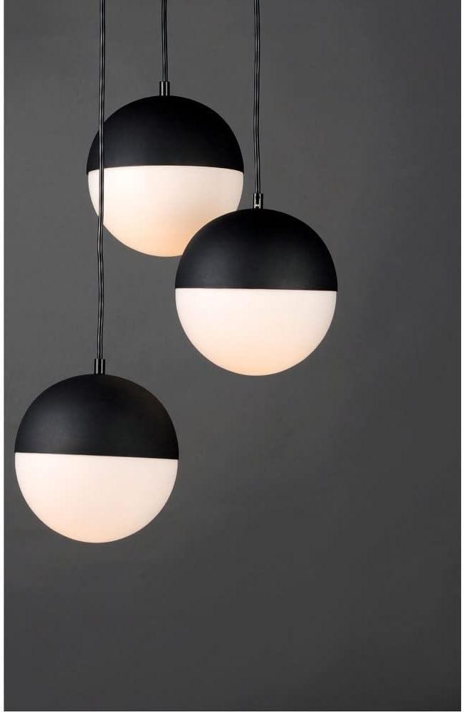 ET2 Lighting Half Moon 3 - Light Pendant in  Black