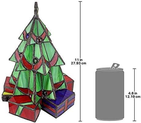 Design Toscano Illuminated Stained Glass Christmas Tree Lamp