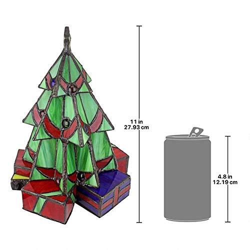 Design Toscano Illuminated Stained Glass Christmas Tree Lamp