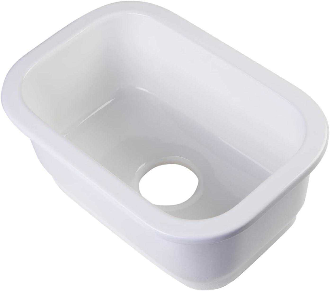 18.25'' L Undermount Single Bowl Fireclay Kitchen Sink