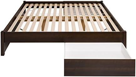 Prepac Select King 4-Post Platform Bed with 2 Drawers in Espresso