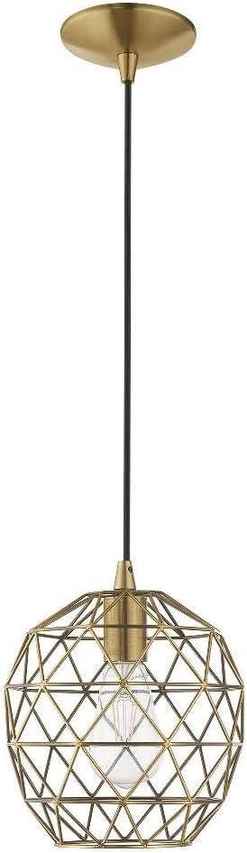 Livex Lighting Geometric Shade 1 - Light Pendant in  Brushed Nickel