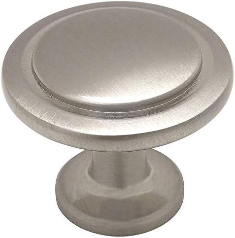 Cosmas 5560SN Satin Nickel Cabinet Hardware Round Knob - 1-1/4" Diameter - 10 Pack