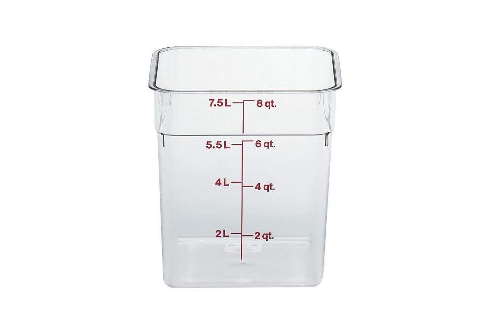 Cambro Clear 8QT Square Food Container 8SFSCW135