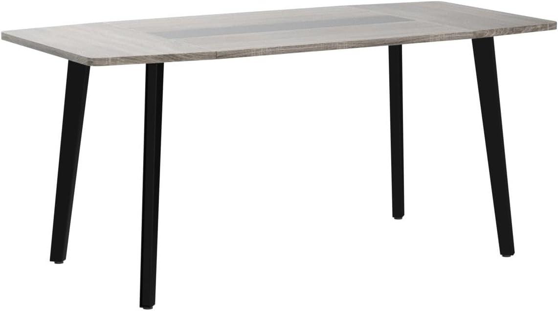 Tribesigns 6FT Conference Table, 70.86 Inches Boat Shaped Meeting Table, Modern Seminar Table for Office Meeting Room, Grey