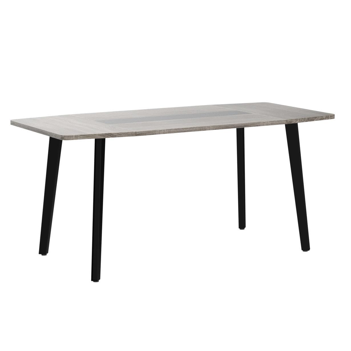 Tribesigns 6FT Conference Table, 70.86 Inches Boat Shaped Meeting Table, Modern Seminar Table for Office Meeting Room, Grey