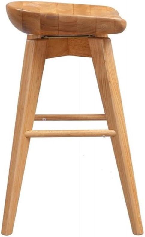 24" Bali Swivel Counter Height Barstool Hardwood/Natural - Boraam: Flared Legs, Backless Design