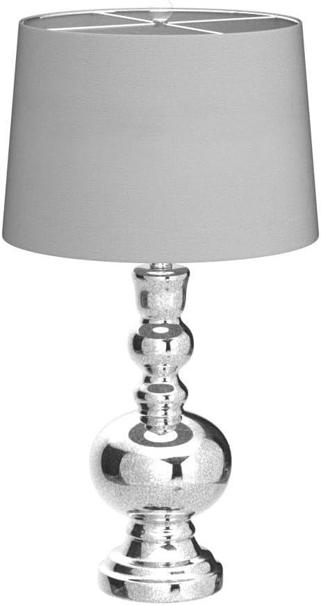 JONATHAN Y JYL1061D-SET2 Genie 28.5" Glass LED Table Lamp, Contemporary, Transitional for living room, dinning room, bedroom, office Bulb Included, Mercury Silver (Set of 2)