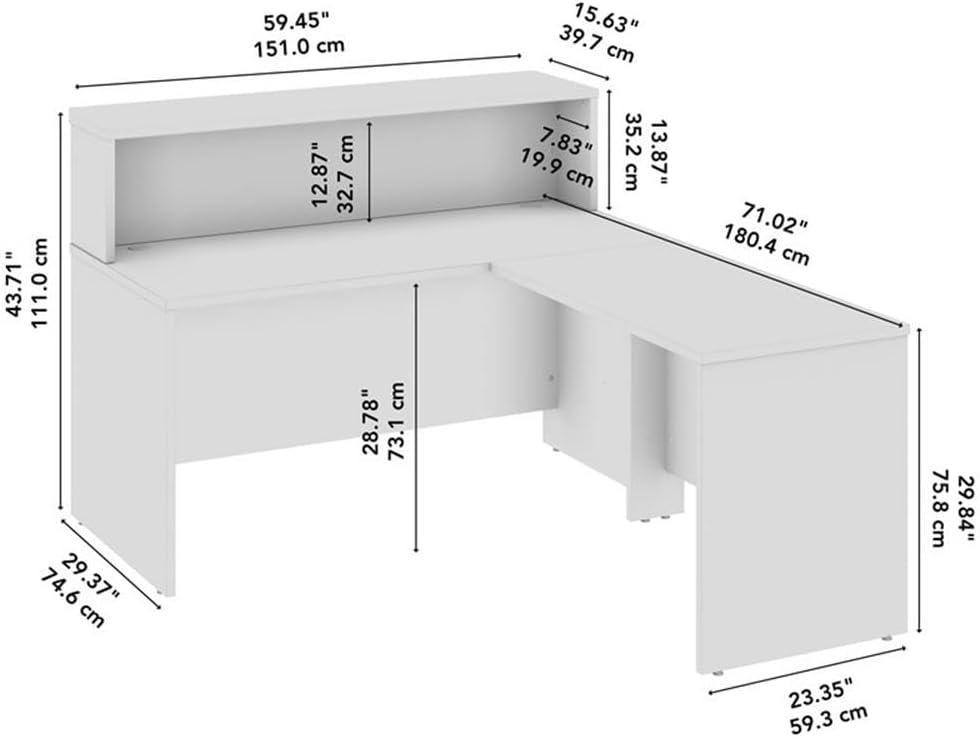 Arrive 60W x 72D L-Shaped Reception Desk