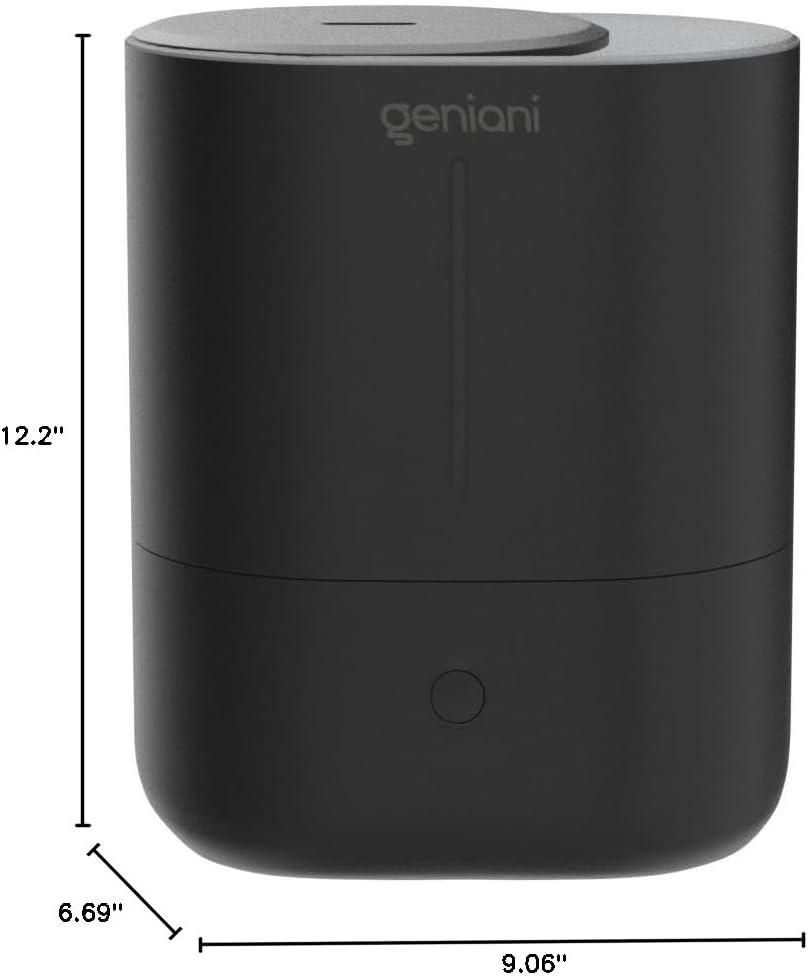 Geniani 4L Black Ultrasonic Cool Mist Humidifier with Touch Control