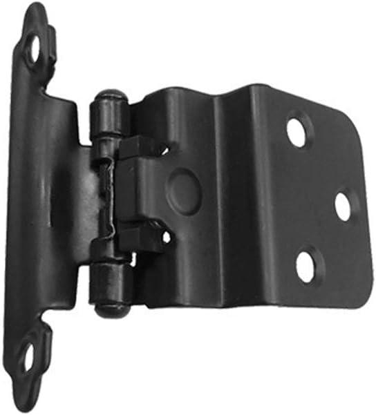 Matte Black Self-Closing Inset Cabinet Hinges with Screws