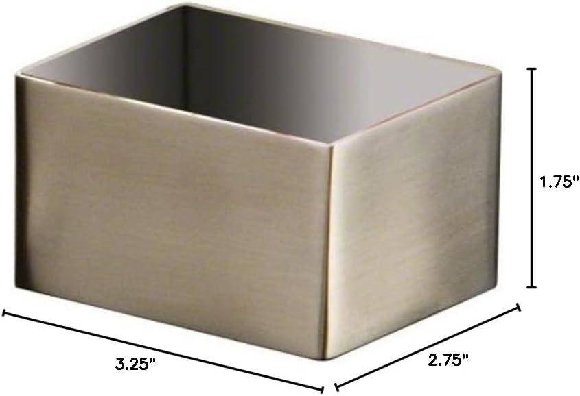 American Metalcraft SSPH4 Stainless Steel Rectangular Sugar Packet Holder, 2.75" L x 3.25" W, Satin Finish , Silver