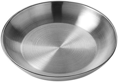 Stainless Steel Double Wall Insulated Seafood Tray, 10" Round