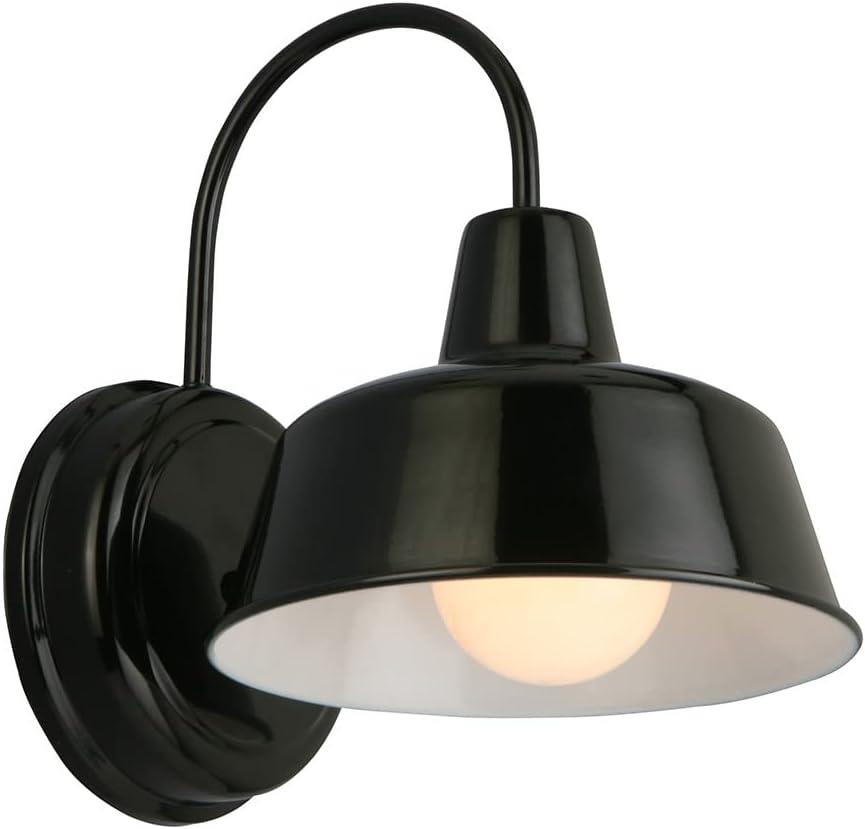 Mason 11" Satin Black Industrial Farmhouse Outdoor Sconce