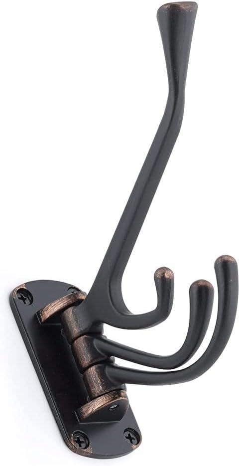 Oil-Rubbed Bronze Triple Swivel Wall Hook