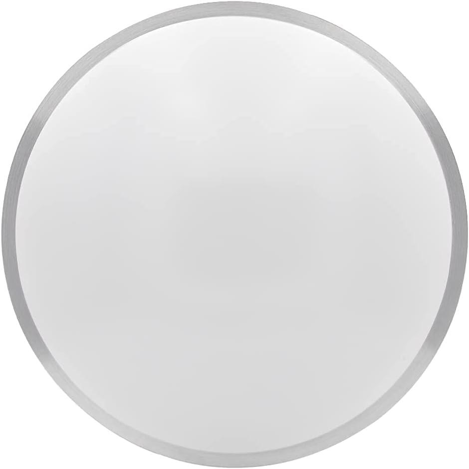 Maxxima 14 in. LED Round Flush Mount Ceiling Light Fixture, Brushed Aluminum Trim, Dimmable, 3000K Warm White, 1600 Lumens