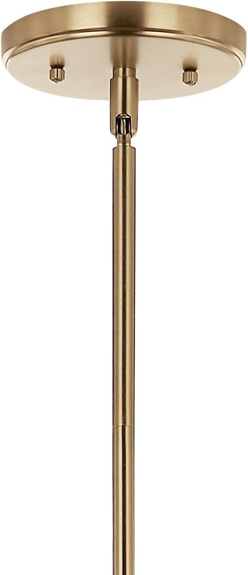 Champagne Bronze 47.5" Linear Chandelier with Clear Fluted Glass