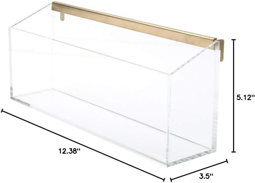 RUSSELL + HAZEL Acrylic Wall Valet: Clear Desk Organizer & Wall Organization Tool Holder, Office Supplies, 12.37" Width