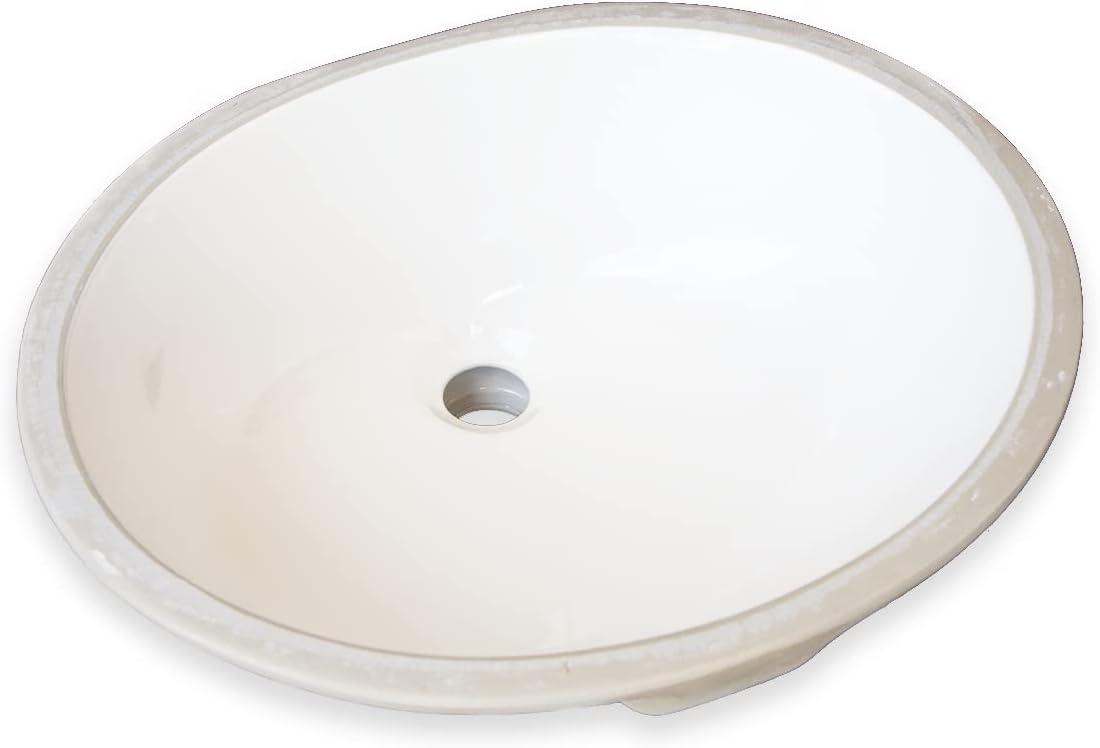 Wells Sinkware Rhythm Series 15.75'' Ceramic Oval Bathroom Sink with Overflow