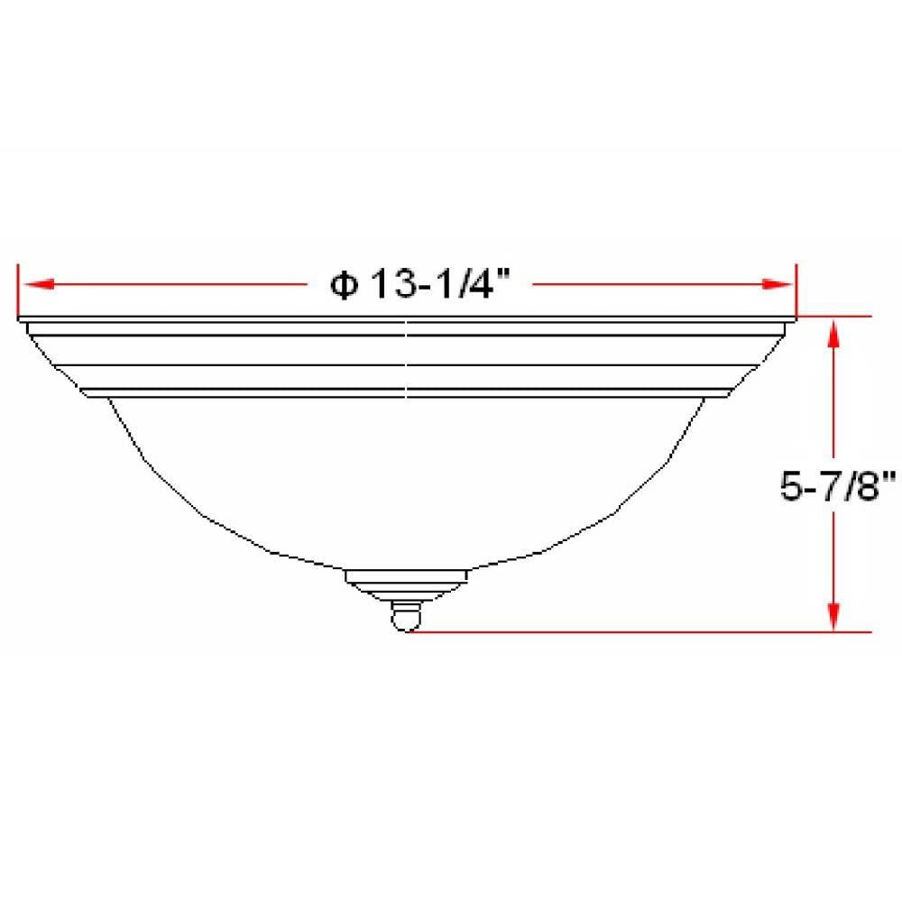 Design House Millbridge Traditional Indoor Flush Mount Ceiling Light