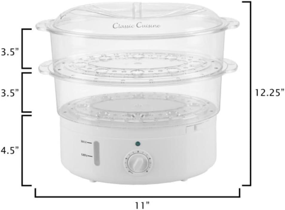 Vegetable Steamer Rice Cooker (White) by Classic Cuisine