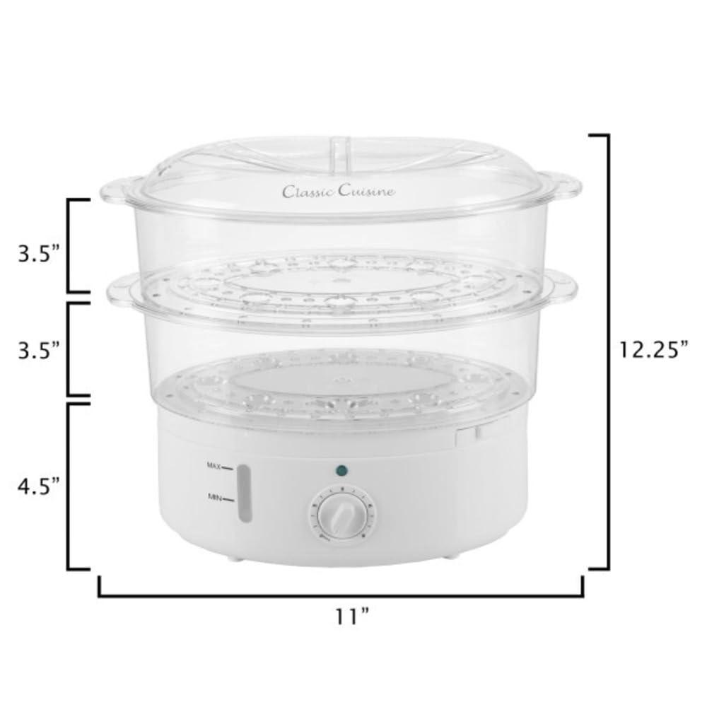 Vegetable Steamer Rice Cooker (White) by Classic Cuisine