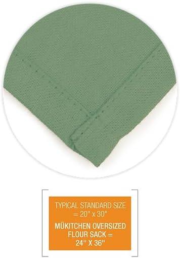 3pk Cotton Kitchen Towels White - MU Kitchen: Machine Washable, Plain Weave Dish Towels, Set of 3