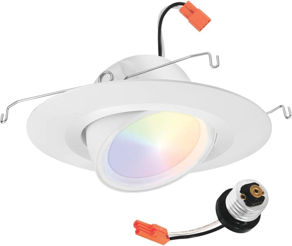 6'' Selectable Color Temperature Dimmable IC Rated Standard Recessed Lighting Kit