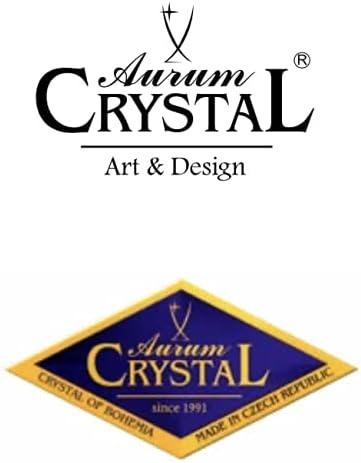 Czech Bohemian Crystal Glass Vase 12''-Height Red ''Plantica'' European Design Elegant Centerpiece Flower Vase Home Decor Wedding Birthday Housewarming Anniversaries