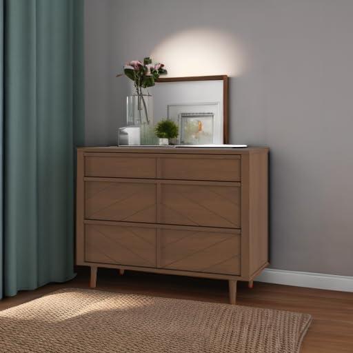 Child Craft Surrey Hill 3 Drawer Dresser for Nursery or Bedroom,  Anti-Tip Kit Included to Prevent Tipping, Baby Safe Finish (Toasted Chestnut)