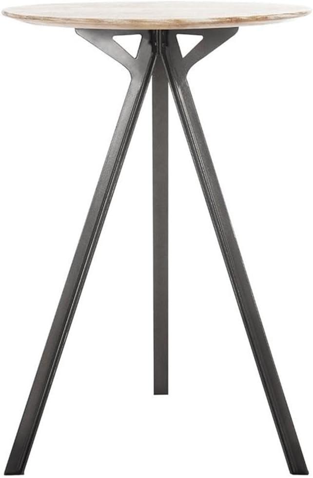 Axel Tripod Pub Table - Grey Wash/Black - Safavieh