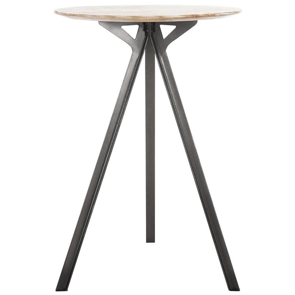 Axel Tripod Pub Table - DTB3700A - Grey Wash/Black - Safavieh